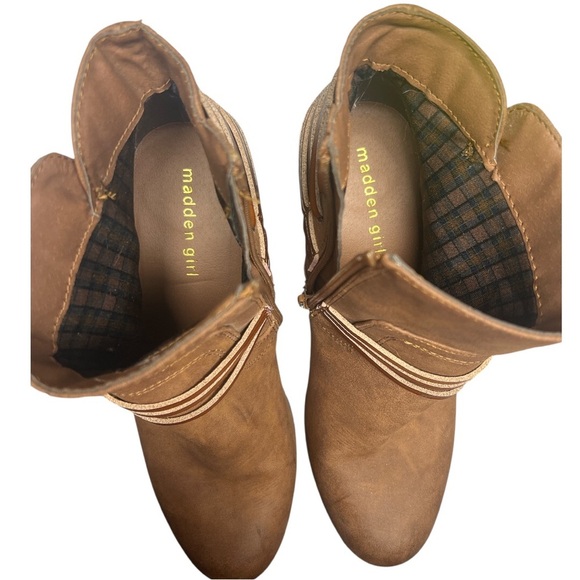 Madden Girl Womens Denice Closed Toe Ankle Fashion Boots Size 9W Zipper Booties - Picture 4 of 14